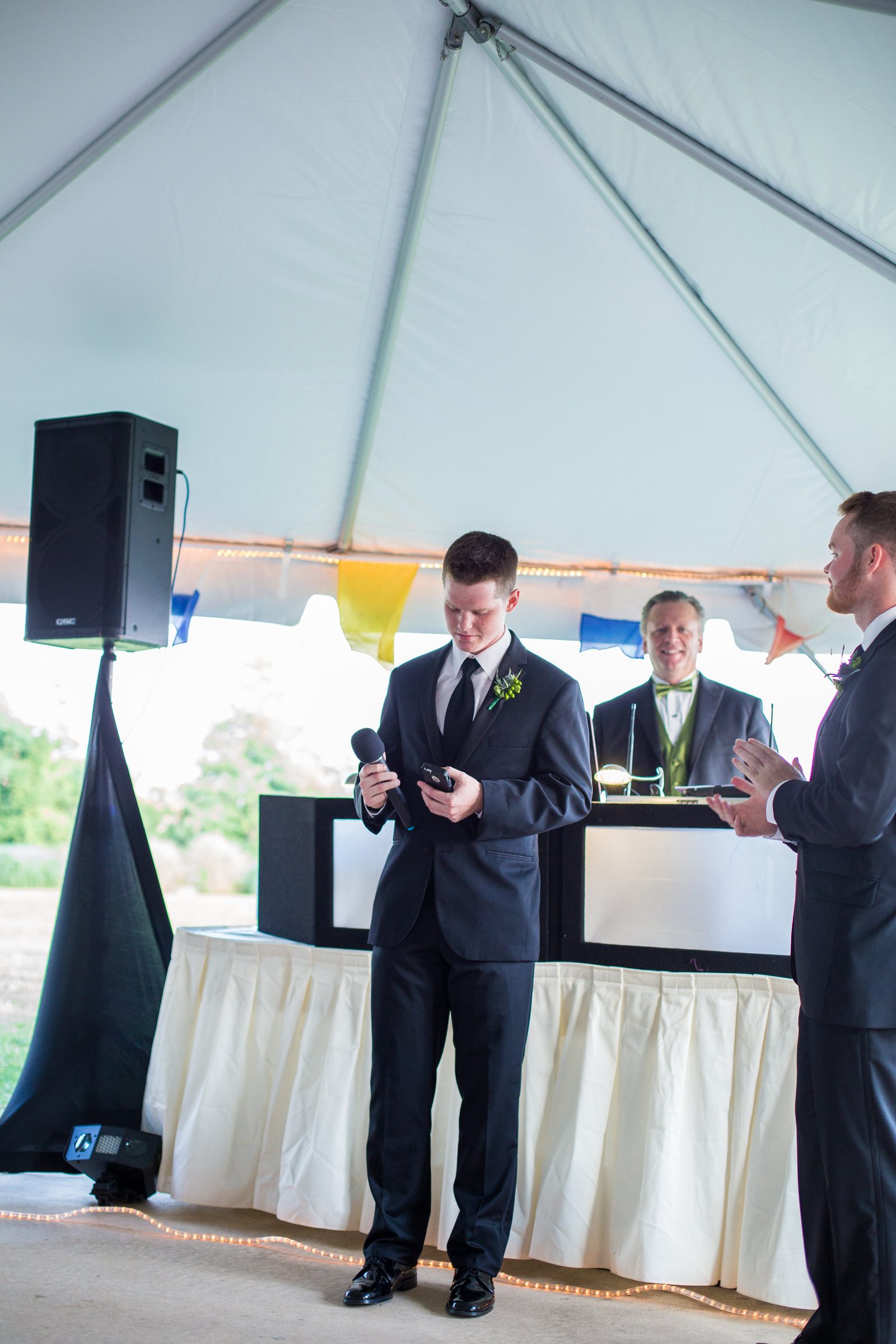 Wedding reception at a yacht club